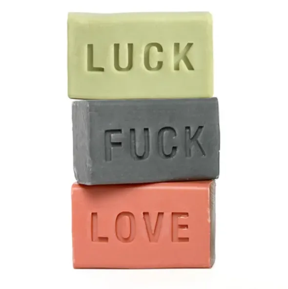 Spruchseife SMILE / Handseife gelb vegan