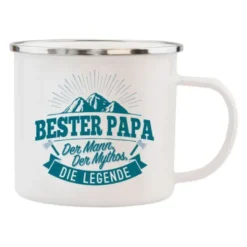 Spruchtasse Emaille - Bester Papa