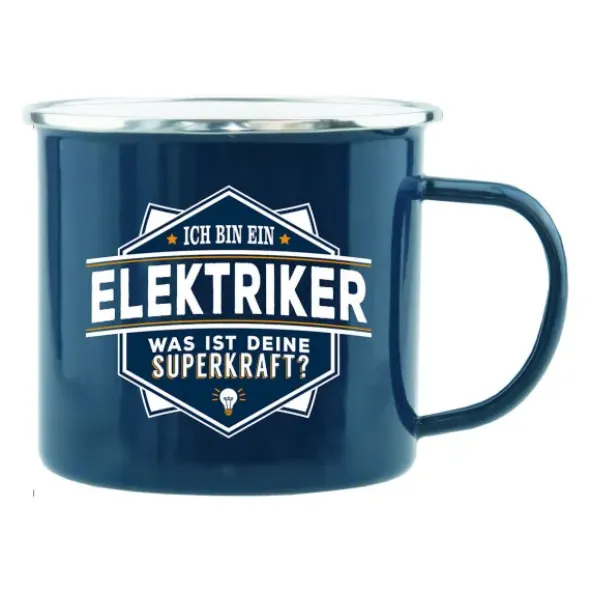 Spruchtasse Emaille - Elektriker