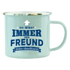 Spruchtasse Emaille - Freunde