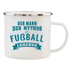Spruchtasse Emaille - Fußball Legende