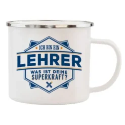 Spruchtasse Emaille - Lehrer