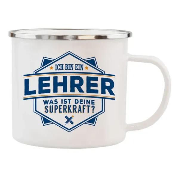 Spruchtasse Emaille - Lehrer