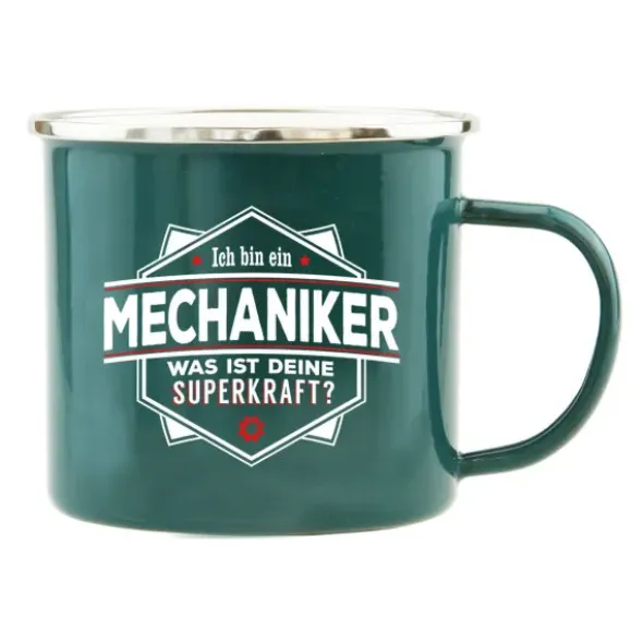 Spruchtasse Emaille - Mechaniker