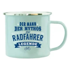 Spruchtasse Emaille - Radfahrer