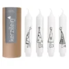 Stabkerzen Set „1234 Weihnachtsbäume“, 17 cm