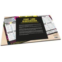 Stadt Land Klugscheisser Party Edition – Spielblock mit 50 Blatt, lustiges Gesellschaftsspiel