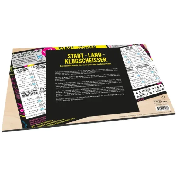 Stadt Land Klugscheisser Party Edition – Spielblock mit 50 Blatt, lustiges Gesellschaftsspiel