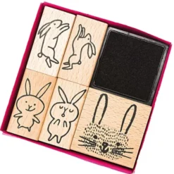 Stempel-Set Hasen + Stempelkissen