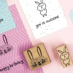 Stempel-Set Hasen + Stempelkissen
