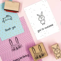 Stempel-Set Hasen + Stempelkissen