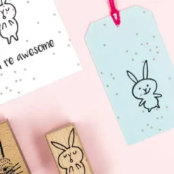 Stempel-Set Hasen + Stempelkissen