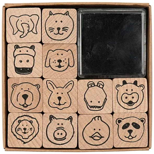 Stempel-Set Tiere + Stempelkissen
