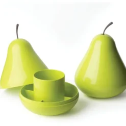Stiftehalter, Snackschale,... - Pear Pod Container, Birne grün