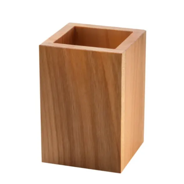 Stifteköcher Kirschholz / Stiftebox eckig