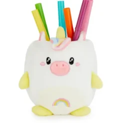 Stifteköcher Plüsch Einhorn, weiß