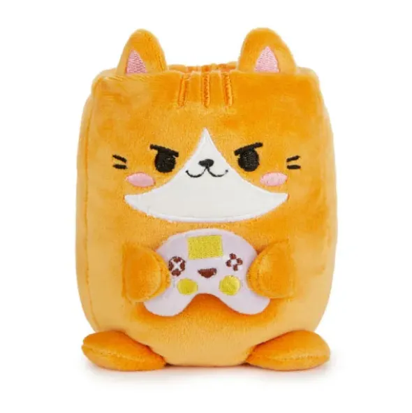 Stifteköcher Plüsch Gamer Katze, orange