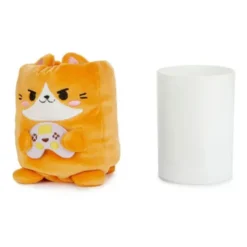 Stifteköcher Plüsch Gamer Katze, orange
