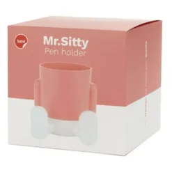 Stifteköcher sitzender Körper - Mr. Sitty koralle