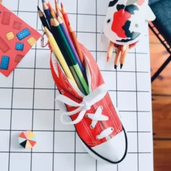 Stiftemäppchen DOODLE Sneakerschuh, rot