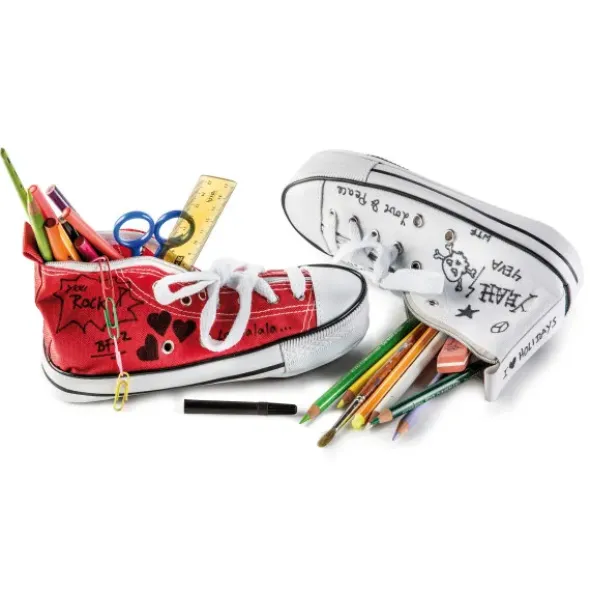 Stiftemäppchen DOODLE Sneakerschuh, rot