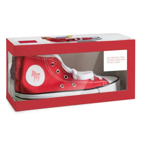 Stiftemäppchen DOODLE Sneakerschuh, rot