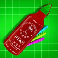 Stiftemäppchen Hot - Sriracha Soßenflasche