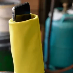 Stifte- und Brillenhalter SACCO gelb – Stoffköcher Organizer