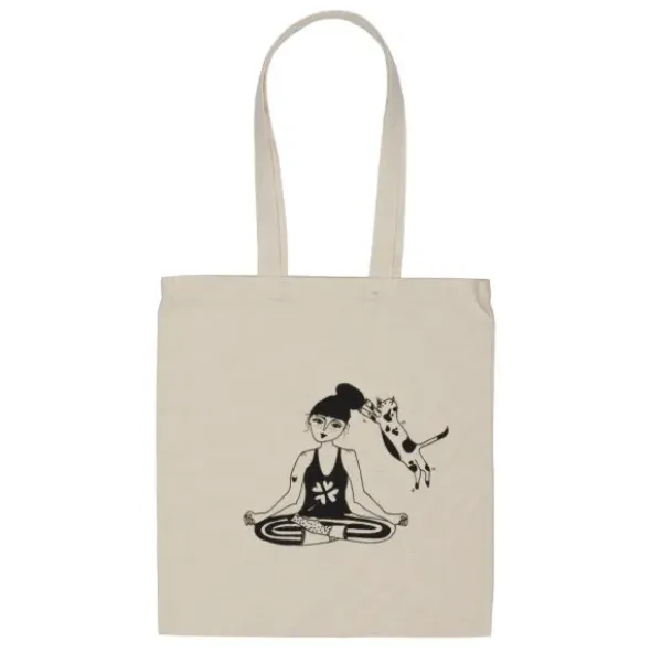 Stofftasche Jutebeutel, zen with cats