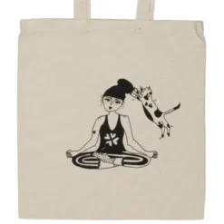 Stofftasche Jutebeutel, zen with cats