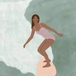 Strandtuch Surfing - Badetuch 180 x 90 cm Baumwolle