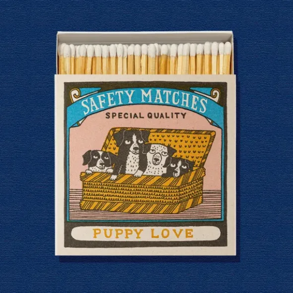 Streichhölzer Hundewelpen lang - Luxury Matches Square