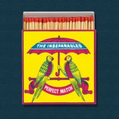 Streichhölzer Papageien DIE UNTRENNBAREN lang - Luxury Matches Square