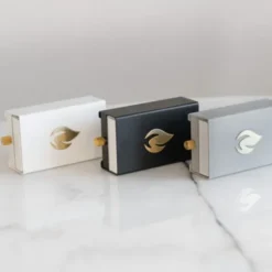 Streichholzbox Metall mit Schublade & Zündhölzer groß - MATCHBOX grau