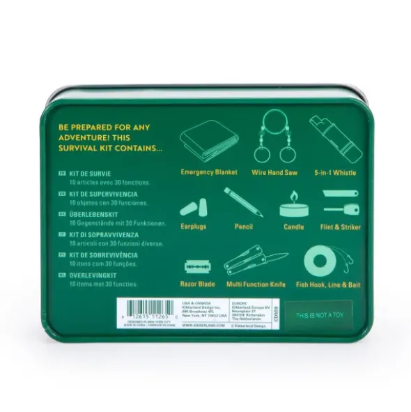 Survival Kit - Überlebenskit Dose 10 Artikeln & 30 Funktionen