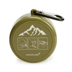Survival Klappbecher mit Pillenfach + Karabiner