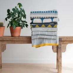 Tagesdecke DON petrol blau - Baumwolldecke 170 x 130 cm