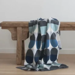 Tagesdecke OLIVIA Baumwolle 170 x 130 cm - dunkelblau