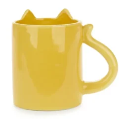 Tasse COOL CAT gelb - Keramiktasse Katze mit Sonnenbrille