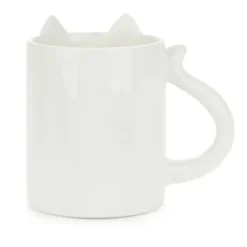 Tasse COOL CAT weiß - Keramiktasse Katze mit Sonnenbrille