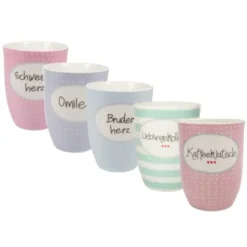 Tasse 0,5 l Bruderherz - pastellblau mit Punkten