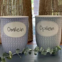 Tasse 0,5 l Lieblingskollegin - türkis gestreift