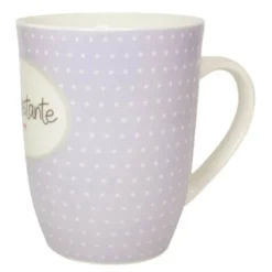 Tasse 0,5 l Lieblingstante - lila mit Punkten