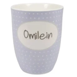 Tasse 0,5 l Omilein - lila mit Punkten