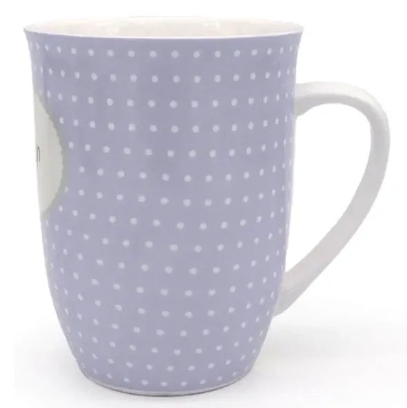 Tasse 0,5 l Omilein - lila mit Punkten