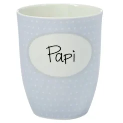 Tasse 0,5 l Papi - pastellblau mit Punkten