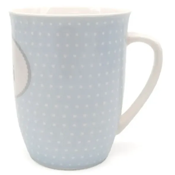 Tasse 0,5 l Papi - pastellblau mit Punkten