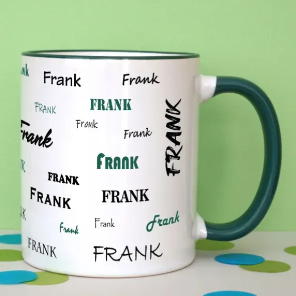 Tasse mit Namen - Namenstasse dunkelgrün