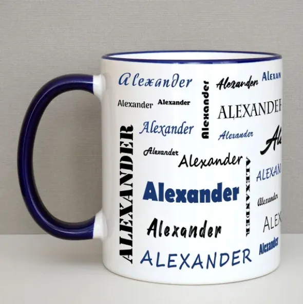 Tasse mit Namen - Namenstasse dunkelblau