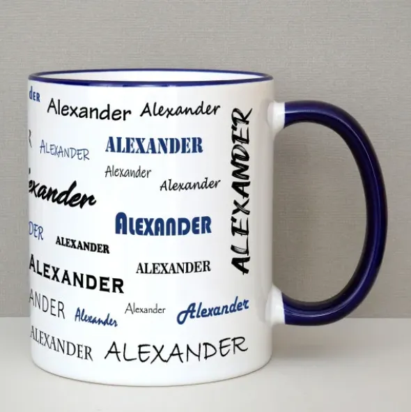 Tasse mit Namen - Namenstasse dunkelblau